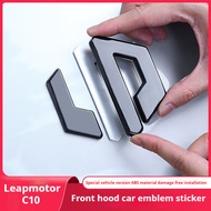 For Leapmotor C10 Front Hood Identification Rear Car Logo Blackened Car Logo Leapmotor C10 Car Tunin