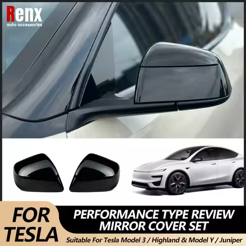 For Tesla Model 3 Y Highland Juniper ABS Rearview Mirror Guard Cover For 2017-2026 Model 3 Y Perform