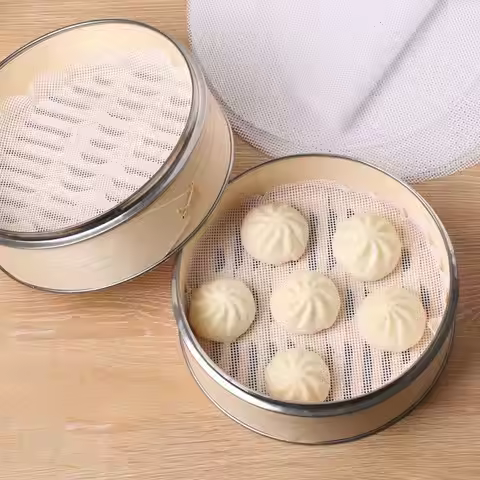Steamer Mat Silicone Non Stick Steamer Cloth Food Grade Steamed Bun Mantou Mat Non-Stick Food Grade 