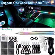 Car Ambient Light LED Streamer 18in1 Dynamic Car Ambient Light RGB Symphony 256 Colors Car Interior 