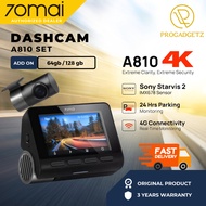 70mai A810 4K Dash Cam Dual Vision Car Recorder with GPS ADAS