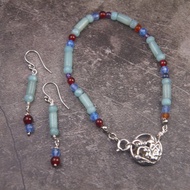 天河石與純銀墜飾組合手串耳環組合