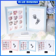 ​​Newborn Keepsake Frame Baby Handprint Footprint Kit Ink Pad Photo Frame Kit
