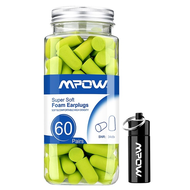 Mpow 60 Pairs NRRA 32dB Noise Reduction Foam Ear Plugs Hearing Protector Noise Blocker Earplugs With