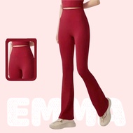 Women's Gym Pants - Flared Christmas Pants - Women's Workout Clothes