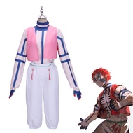 Anime Demon Slayer: Kimetsu no Yaiba - Akaza Cosplay Costume Tops Pants Vest with Wig for Men Hallow