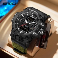 SANDA 6126 Luxury Brand Men Watches 50M Waterproof Sports Military Watch Digital Quartz Wristwatch -