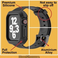 Apple Watch 2In1 Strap+Case Unisex Sports Rugged Silicone Premium