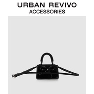 URBAN REVIVO กระเป๋าสะพายข้างมินิ กระเป๋าสะพายข้าง โบว์ใหม่ กระเป๋าสะพายข้าง หญิง AW08TG2N2001 Black