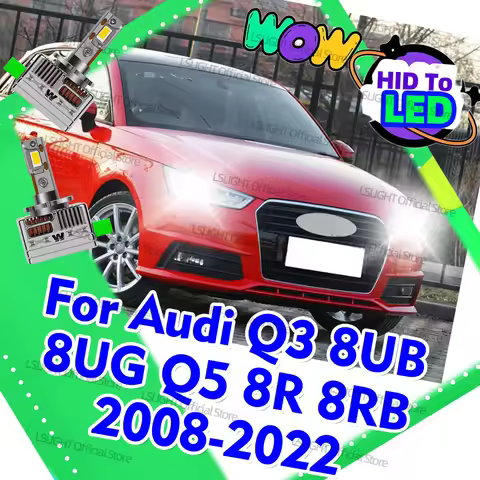 2x Auto Headlights D3S D3 HID To LED Head Lamp Bulbs 30000LM 12V For Audi Q3 8UB 8UG 2011-2014 Q5 8R