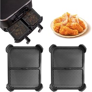 for Ninja Foodi Dual Zone AF300UK Air Fryer, 2Pcs Reusable Silicone Airfryer Double Drawer Splatter 