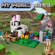 minecraft lego minecraft Mine World Game Scene Rabbit Ranch Minifigure Village Mine Boy Assembled Bu