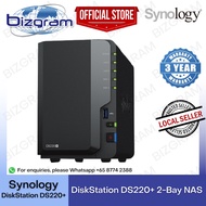 Synology DiskStation DS220+ 2-Bay Compact and high performance NAS solution With 2 x Seagate IronWolf HDD 4TB/8TB