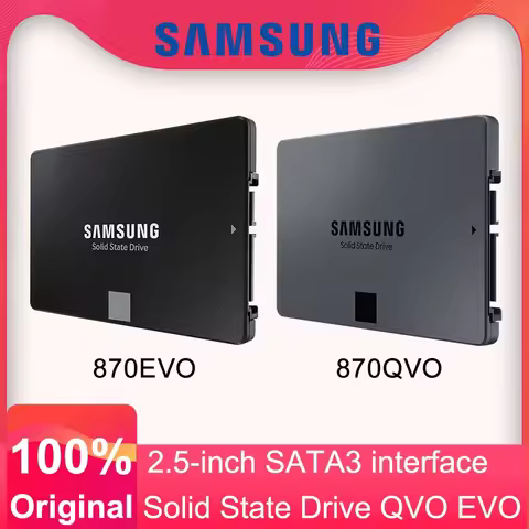 SAMSUNG SSD 870 QVO 500GB 250GB EVO 1TB 2TB 4T 8TB 2.5'' SATA Internal Solid State Drive Storage USB