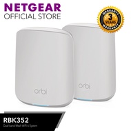 NETGEAR RBK352 Orbi Dual-Band WiFi 6 Mesh System – Wifi 6 Mesh System With 1 Satellite 11AX Mesh AX1800 WiFi (Up to 1.8Gbps)