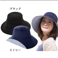 Japanese UV Cut Hat Navy Blue