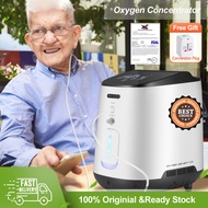 [100% Original] Oxygen Concentrator, 1-7L/min Adjustable Portable Oxygen Machine for Home and Travel Use EU Regulation 100% Original and Ready Stock