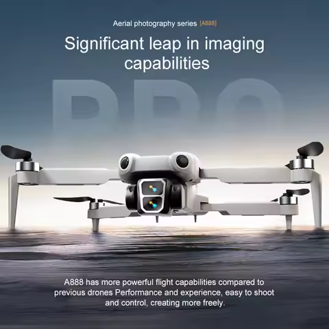 A888 Drone, Optical Flow Hovering, Trajectory Flight, Headless Mode, 360-Degree Roll, Brushless Moto