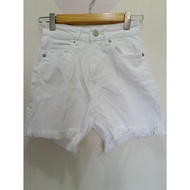 Pre-loved H&M Jeans Short Pants White Girls Ladies (22 inches) Seluar Pendek Perempuan Wanita (EUR 3