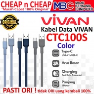 Vivan CTC100S Upgraded 1M Flat Type-C Mini tube Data Cable New CTC100