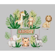 safari cardstock caketopper