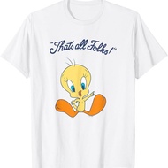 Makeyoushine X Generation90 Looney Tunes "Thanks All Folks!" Cute Tweety Bird Logo T-Shirt - Clothes