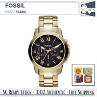 (SG LOCAL) Fossil FS4815 Grant Chronograph Stainless Steel Men Watch