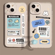 (FC03) Transparent clear Case Aesthetic Motif for Oppo A15 A16 EK A17 K A18 A3S A39 A31 A38 A3 PRO A