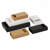 50pcs White Black Kraft paper gift box Product packaging box Drawer box