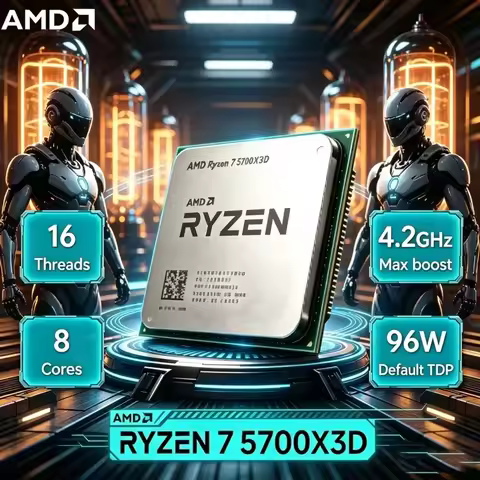 AMD R7 5700X3D Ryzen 7 5700X3D 96MB 3D Cache 8 Core 16 Thread Low Latency Gaming Desktop Processor A