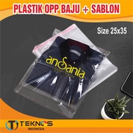 [100 pcs] PLASTIK OPP SABLON BAJU KAOS 25x35 / 30x40 SEAL LEM MURAH