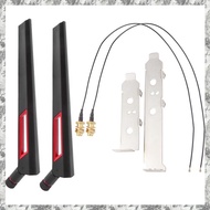 [I O J E] 2X8Dbi Dual Band M.2  MHF4 U.Fl Cable to RP-SMA Pigtail WiFi Antenna Set for  AX210 AX200 