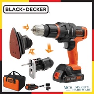 BLACK + DECKER EVO185B1 20V Max 3 In 1 Multitool Combo Set Cordless Impact Drill / Sander / Jigsaw Multi-Tool ( EVO185 )