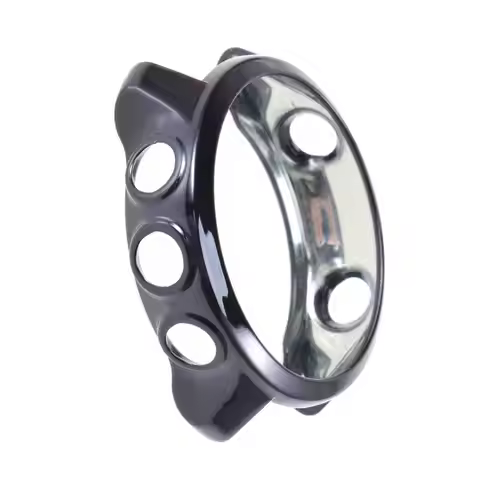 Electroplated Watch Case Cover Protective Frame Black Compatible Forerunner 245 Music Smartwatch Scr