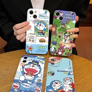 For iPhone 12 11 Pro Max 12 Mini 12Pro 11Pro New Film Case Cartoon Doraemon Shockproof Full Cover Casing Camera Protection Gloss Phone Cases