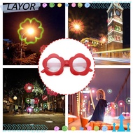 LAYORSG Fireworks Diffraction Glasses Aesthetic Light Changing Eyewear Festival Party Sunflower Shap