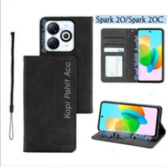 Case Tecno Spark 20(KJ5) Spark 20C (BG7/BG7n) Flip Cover Wallet Sarung Hp Casing Dompet Flip Magnet