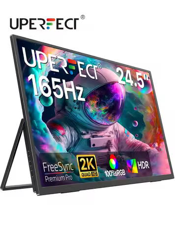 UPERFECT UMax 24.5" 2K Portable Desktop Monitor 165Hz FreeSync Gaming Display for Laptops Mini PC De