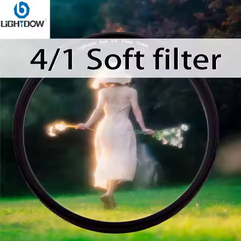 Lightdow 1/4 White Soft Lens Filter 49mm 52 55 58 62 67 72 77 82 mm Soft Filter for Camera Canon Nik