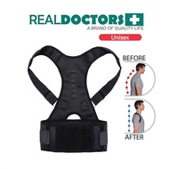 Real Doctor Neoprene Posture Corrector Lower a Upper Back Support Brace With Fully Adjustable Back S