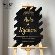 Wedding Welcome Board | Wedding Signage | Acrylic Welcome Board | Welcome Board Nikah, Sanding, Tuna