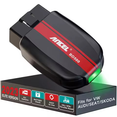 ANCEL BD500 OBD2 Bluetooth 5.0 Scanner for VW Audi Seat Skoda Car All System Code Reader with EPB Th