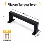 Galvanized hollow iron wall mounted ladder 3 cm x 3 cm x 2 mm