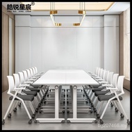Double Student Folding Table Rectangular Combination Desk Chair Conference Table Long Table Chair Tr