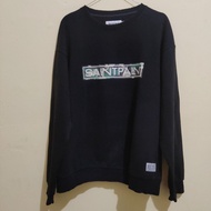 Crewneck Sweater Saintpain Sz M fit L Hitam Black Original Camo