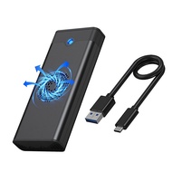 I5M.2 NVME NGFF Dual Protocol External SSD Enclosure Adapter with Cooling Fan 10Gbps Type-C 3.1 SSD 