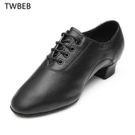 Men New Men's Latin Dance Shoes Modern Dance Hall Tango Children's Men's National Standard Dance Shoes 34-45 Yards