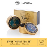 TWG Tea | Sweetheart Tea Set - French Earl Grey, Polo Club Tea in Artisan Tea Tin Gift Box (2 x 100g)