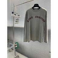 Acne Studio 2025 Autumn New Product Leather Decal Letter Men's Long-Sleeved T-Shirt