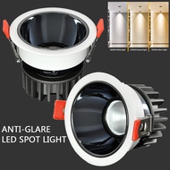 3H Lampu Siling Downlight LED BT-1750 12W 3-Inci Anti-Glare Eyeball [Recessed] Untuk Siling Plaster
